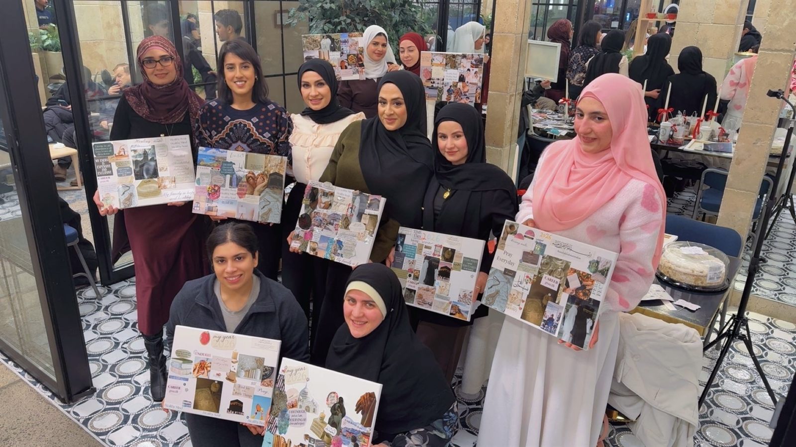 Women gathered together at an EmpowerHer Voices community event